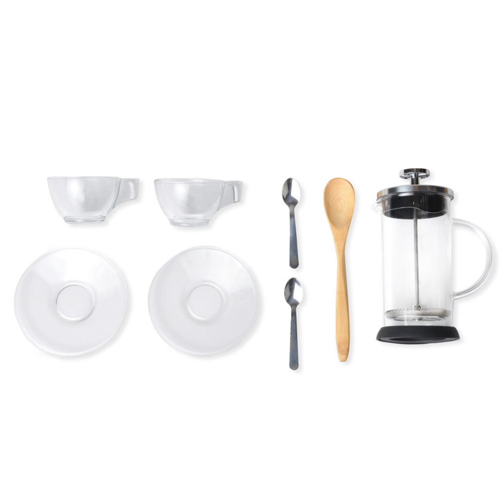 KIT PARA CAFE COM PRENSA FRANCESA - 8 PCS