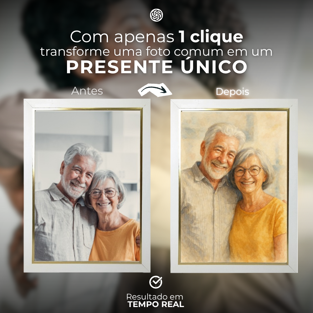 Moldura Personalizada com Foto 29x7x42cm | Com Vidro | Laqueada Gesso com Filete Dourado