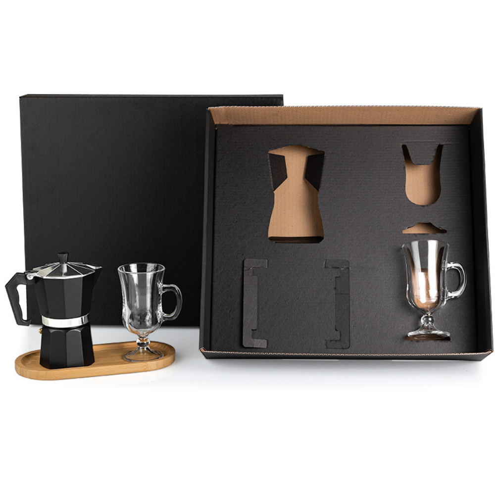 KIT PARA CAFE COM CAFETEIRA ITALIANA - 4 PCS