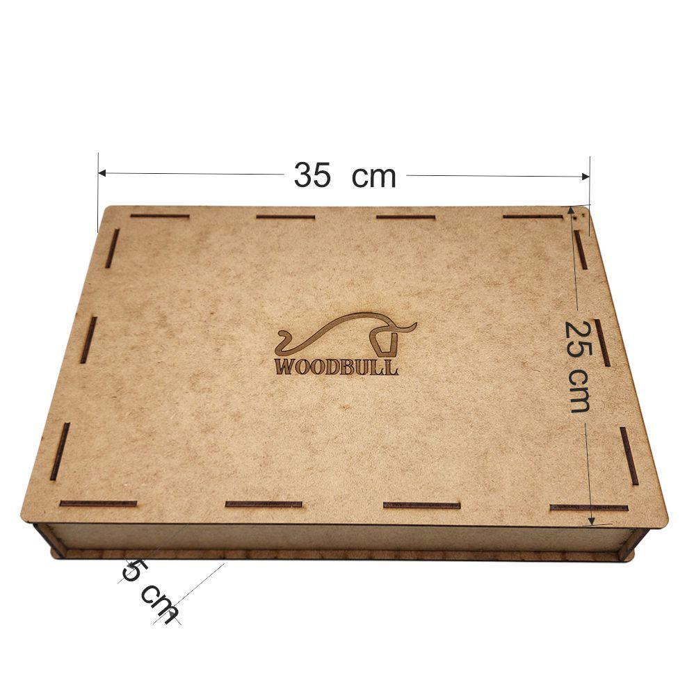 Caixa Madeira MDF (35x25x5cm) Personalizada para Presente