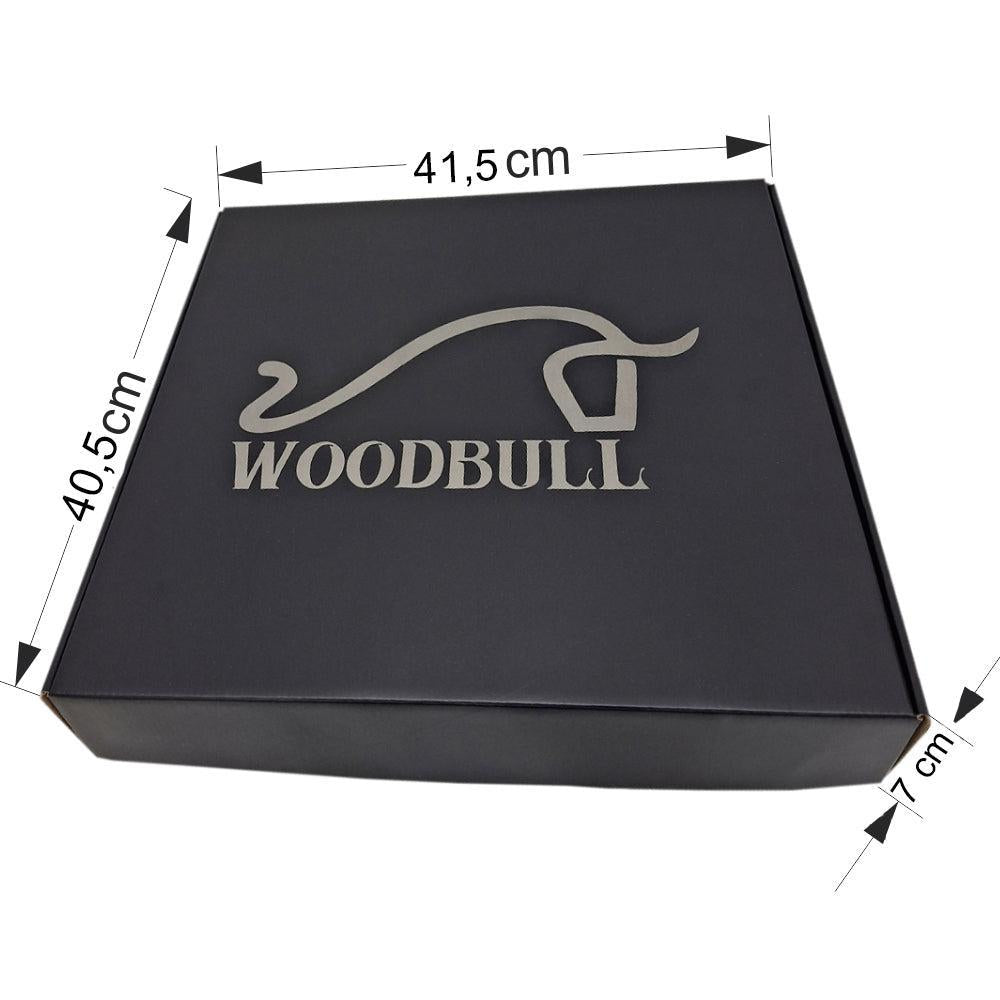 Caixa Presente Preta Woodbull Quadrada