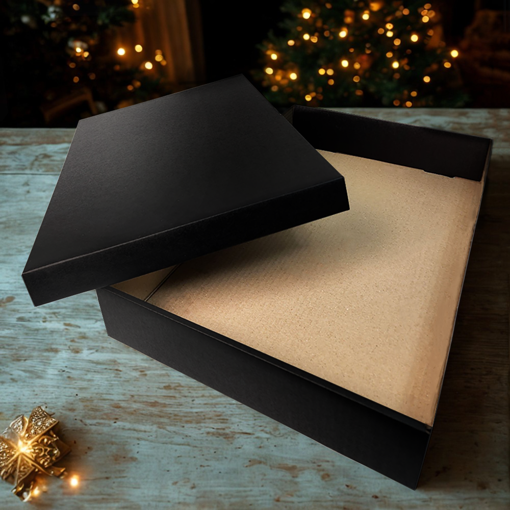 Caixa Presente Retangular Preta WOODBULL