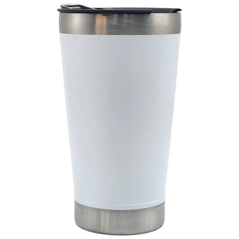 Copo Térmico em Aço Inox 473ml com Tampa Vedada para Bebidas Quentes e Geladas