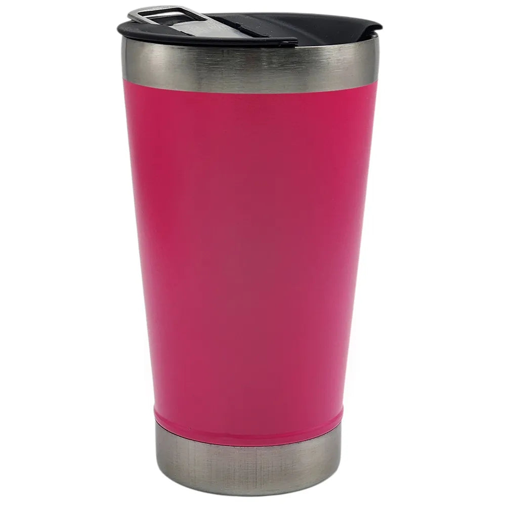 Copo Térmico em Aço Inox 473ml com Tampa Vedada para Bebidas Quentes e Geladas