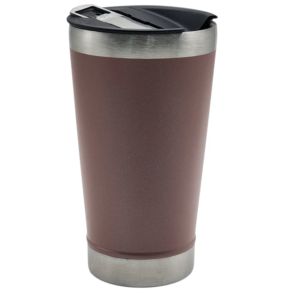 Copo Térmico em Aço Inox 473ml com Tampa Vedada para Bebidas Quentes e Geladas