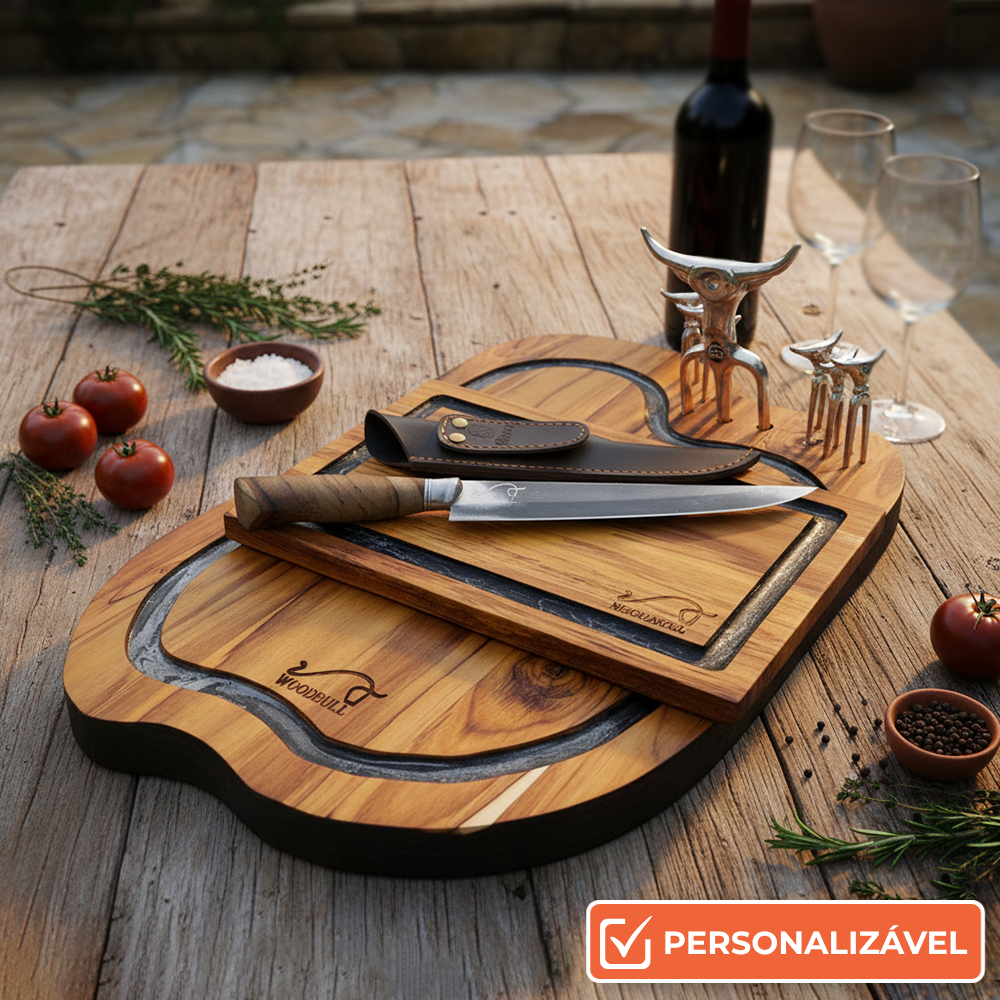 Kit Churrasco Personalizado With All c/ Caixa de Presente