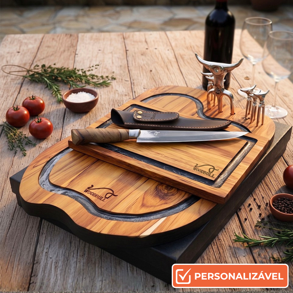 Kit Churrasco Personalizado With All c/ Caixa de Presente