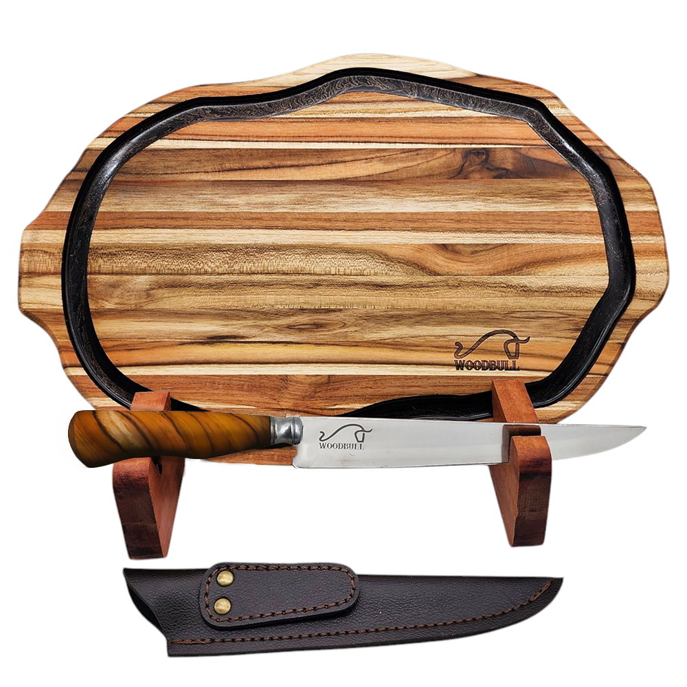 Conjunto para Churrasco Tábua e Faca Personalizado Presente