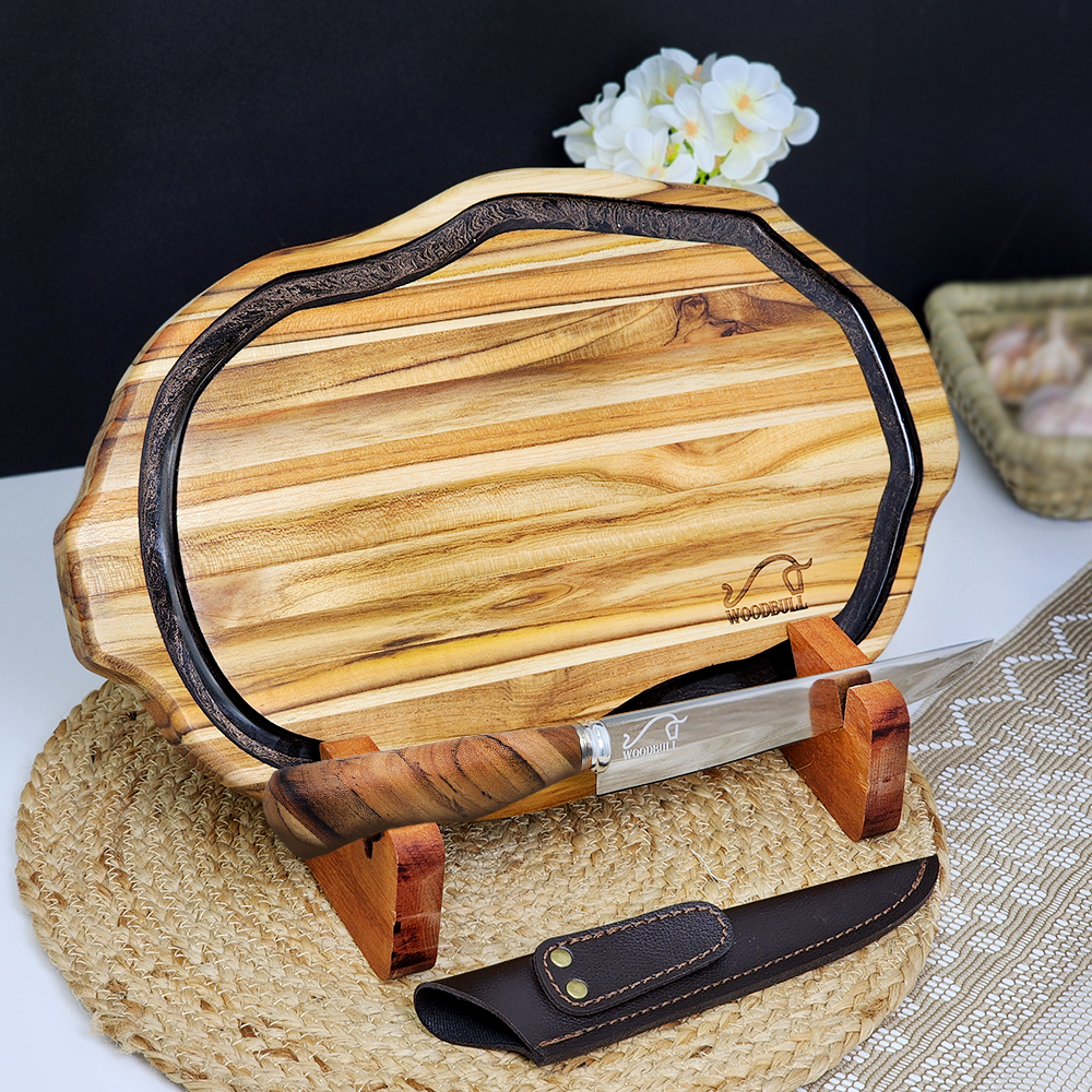 Conjunto para Churrasco Tábua e Faca Personalizado Presente