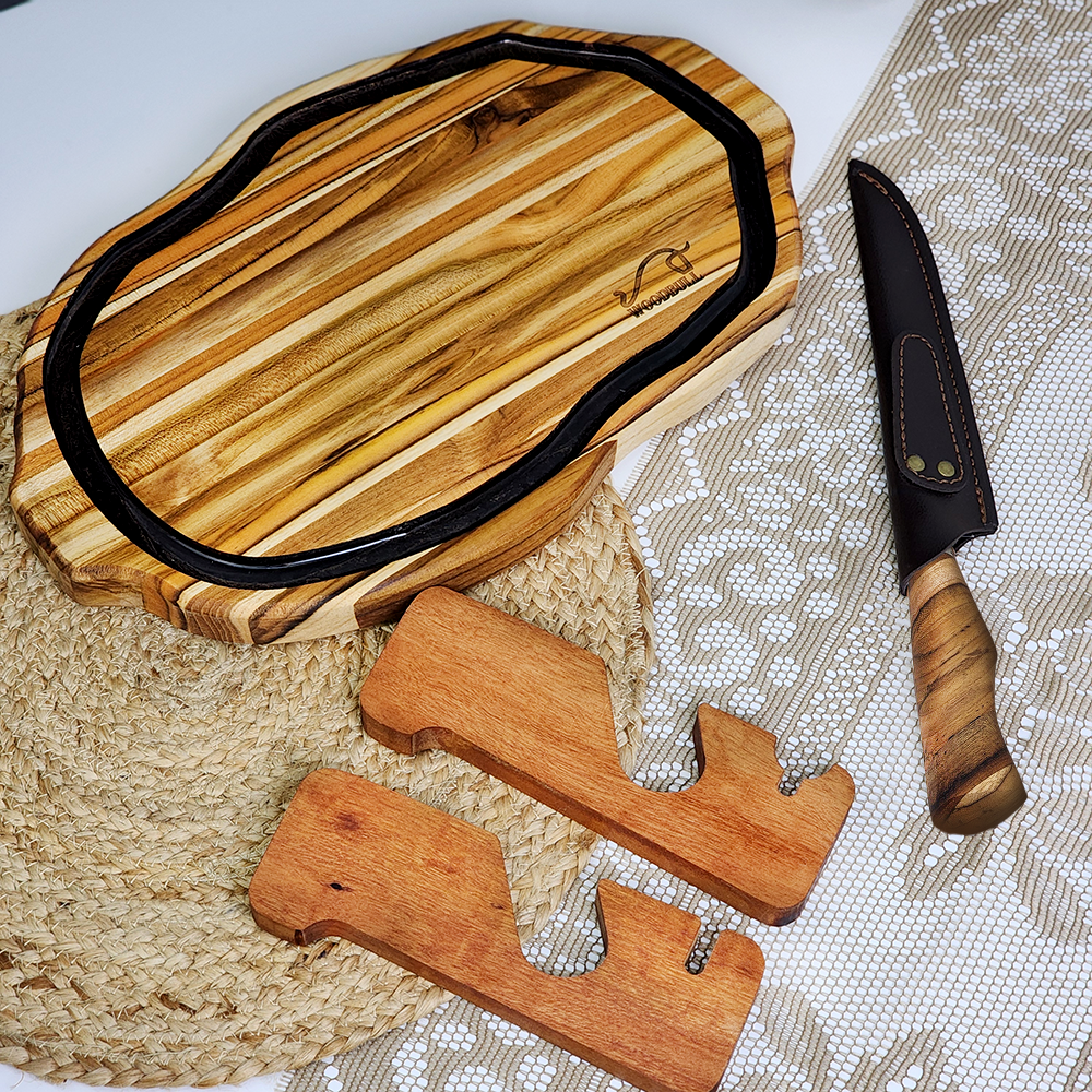 Conjunto para Churrasco Tábua e Faca Personalizado Presente