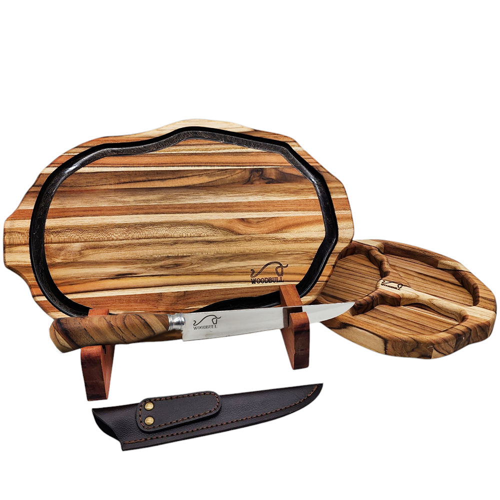 Kit Petisqueira Tábua Faca Presente Frios Petiscos Churrasco