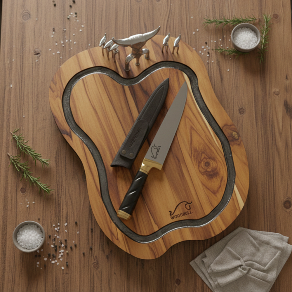 Kit para Churrasco Personalizado Artesanal Damascus Design