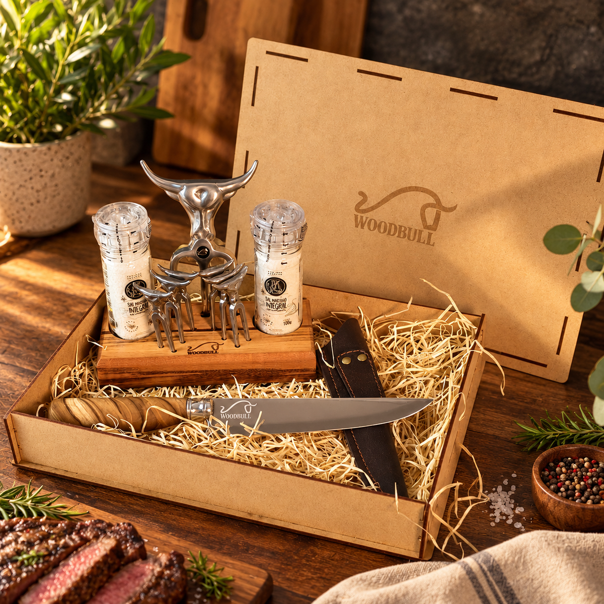 Kit Churrasco Personalizado com Acessórios Gourmet