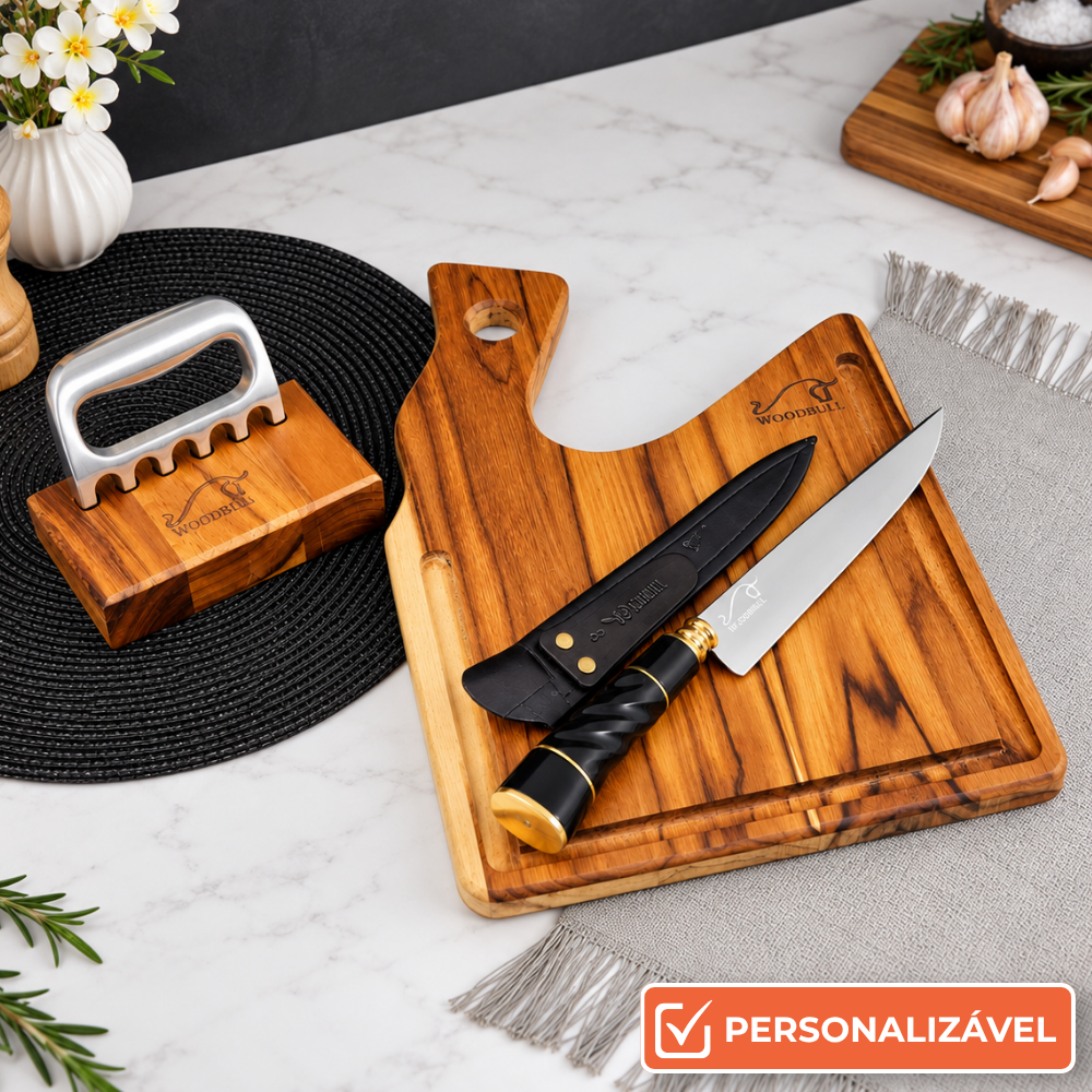 Kit Churrasco Personalizado Artesanal Life Bbq