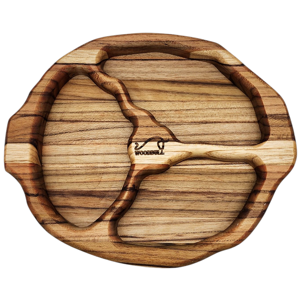 Petisqueira c/ 3 Divisões em Madeira Teca Petiscos e Frios