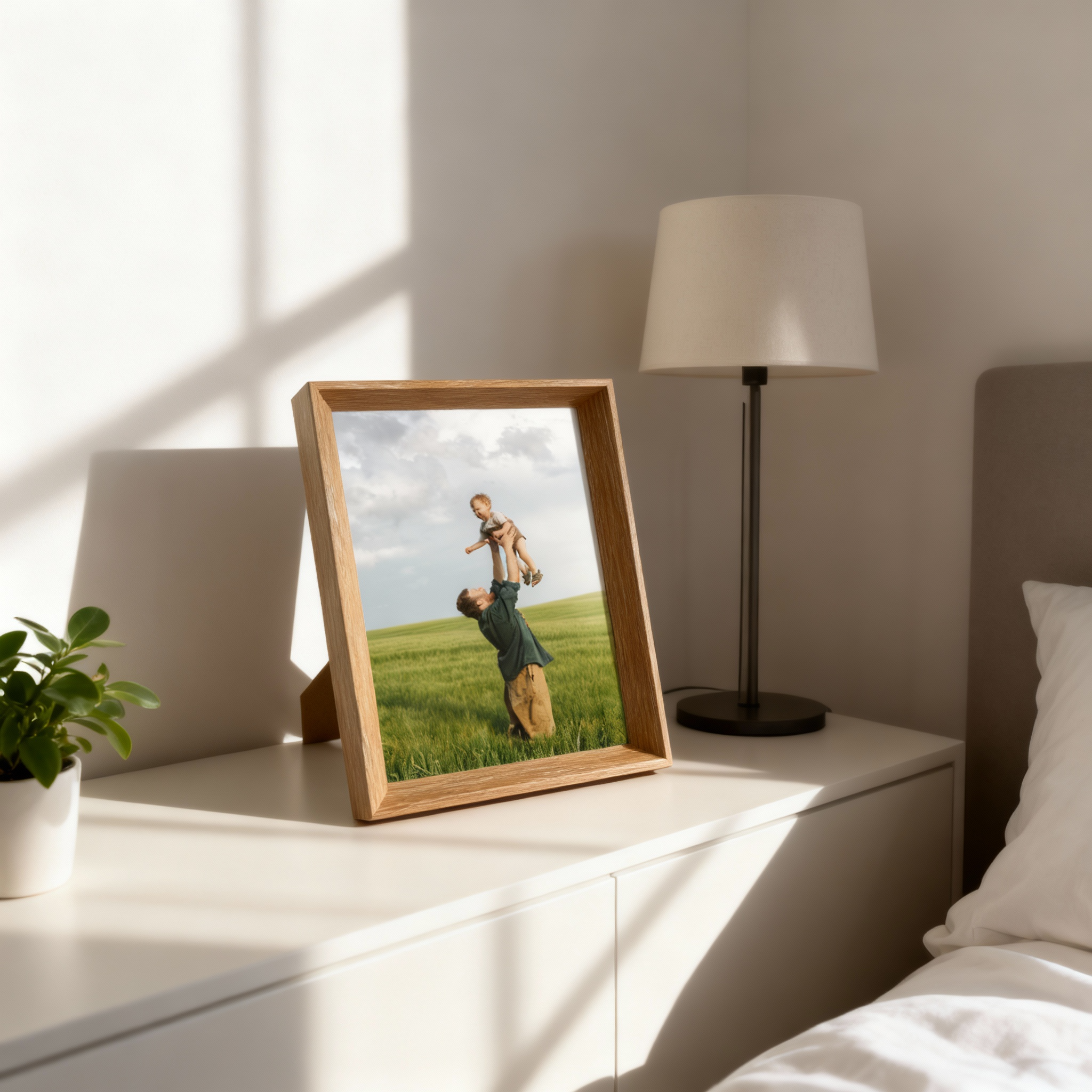 Porta-Retrato Personalizado com Foto 20x25 cm | Linha Madrid Prata ou Marrom Claro