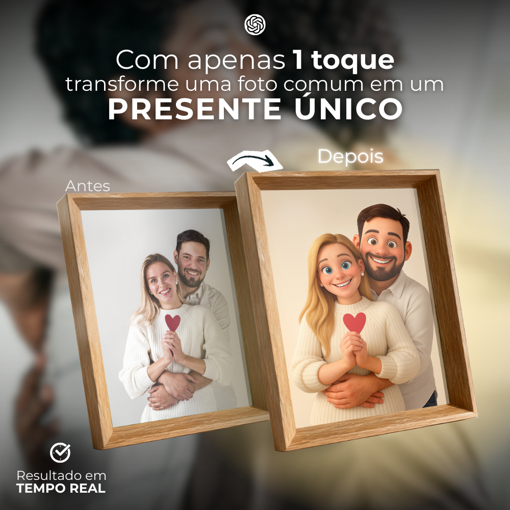 Porta-Retrato Personalizado com Foto 20x25 cm | Linha Madrid Prata ou Marrom Claro