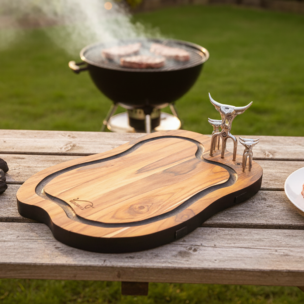 Tábua de Churrasco Personalizada Damascus Design