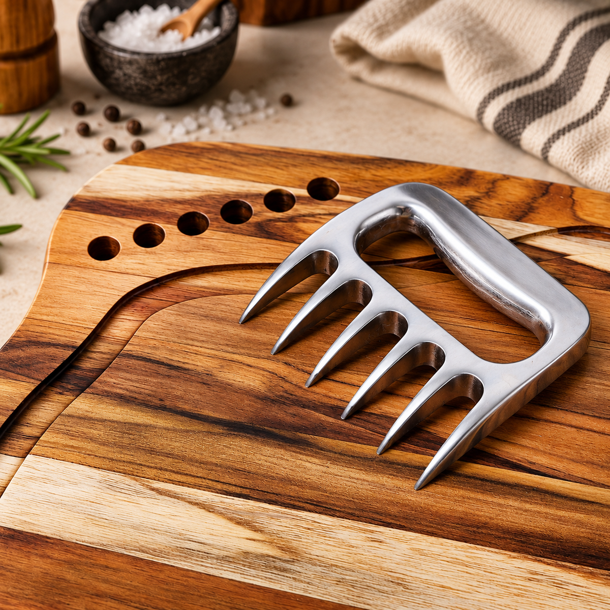 Tábua de Churrasco Personalizada Bbq Masters + Garra de Urso