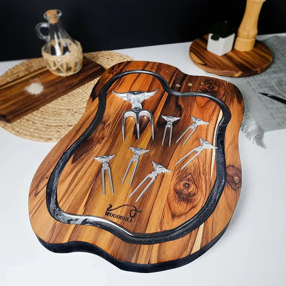 Tábua de Churrasco Personalizada Damascus Design