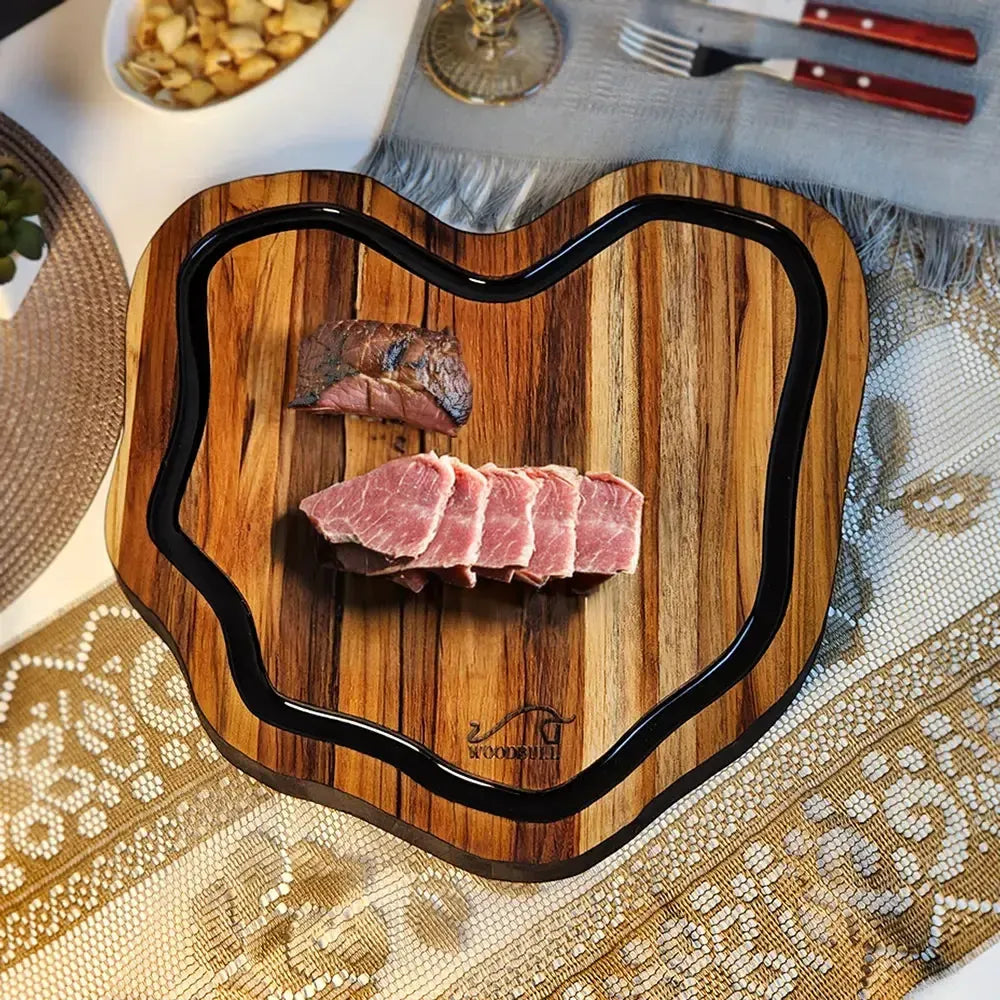 Tábua de Churrasco Personalizada Rústica Artesanal Origens Black