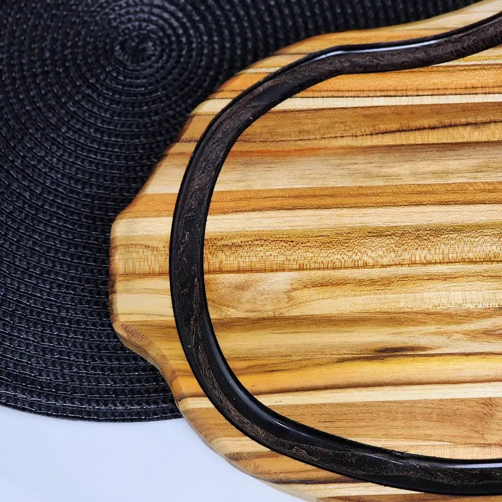 Tábua de Corte Rústica em Madeira Nobre Churrasco 40x27,5 cm