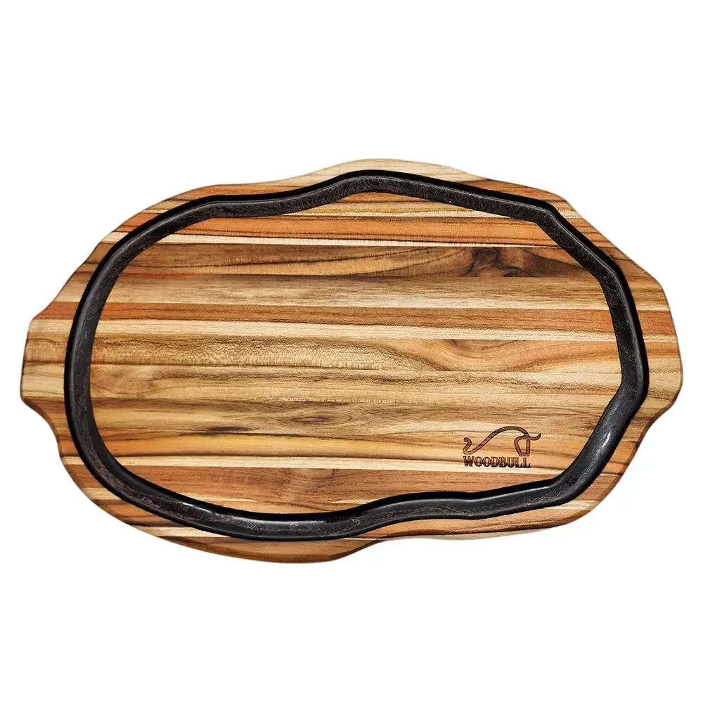 Tábua de Corte Rústica em Madeira Nobre Churrasco 40x27,5 cm