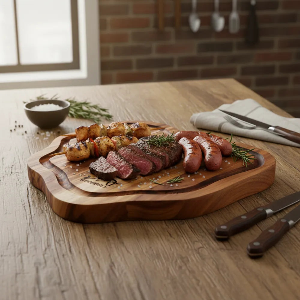 Tábua de Carne Rústica Artesanal Personalizada | Presente Especial