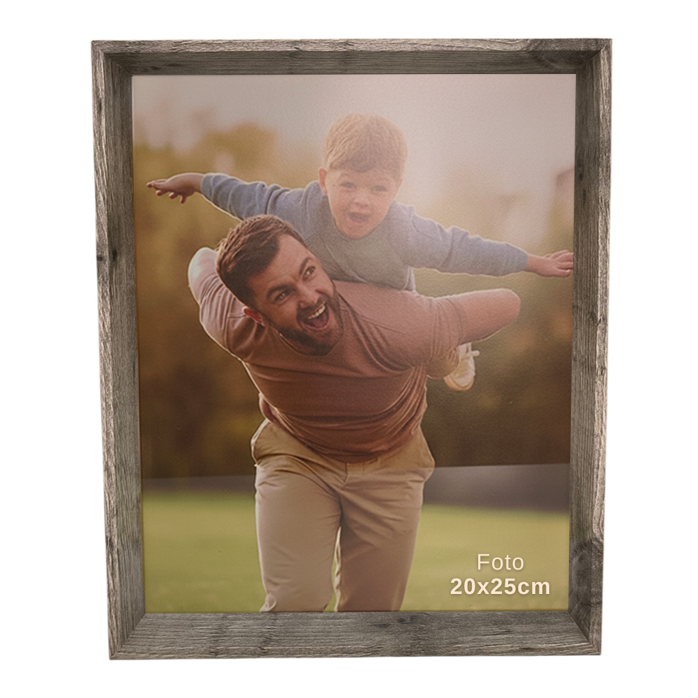 Porta-Retrato Personalizado com Foto 20x25 cm | Linha Madrid Prata ou Marrom Claro