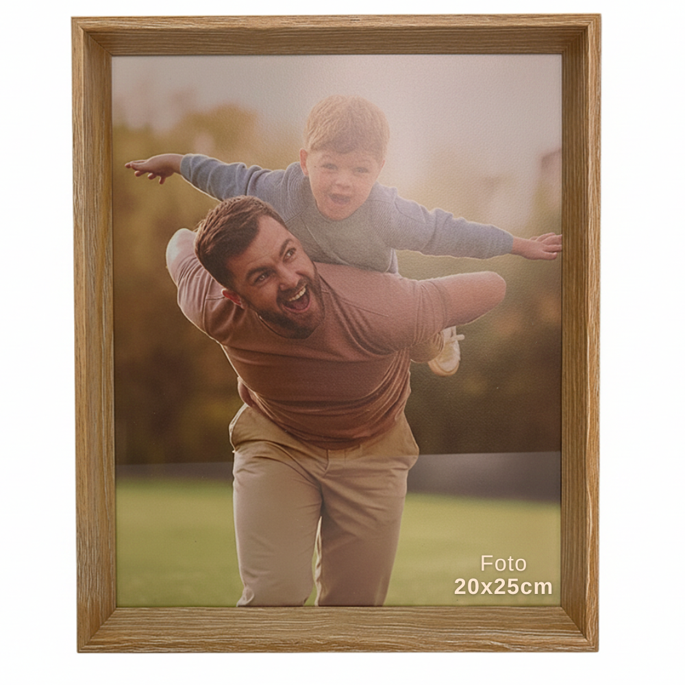 Porta-Retrato Personalizado com Foto 20x25 cm | Linha Madrid Prata ou Marrom Claro