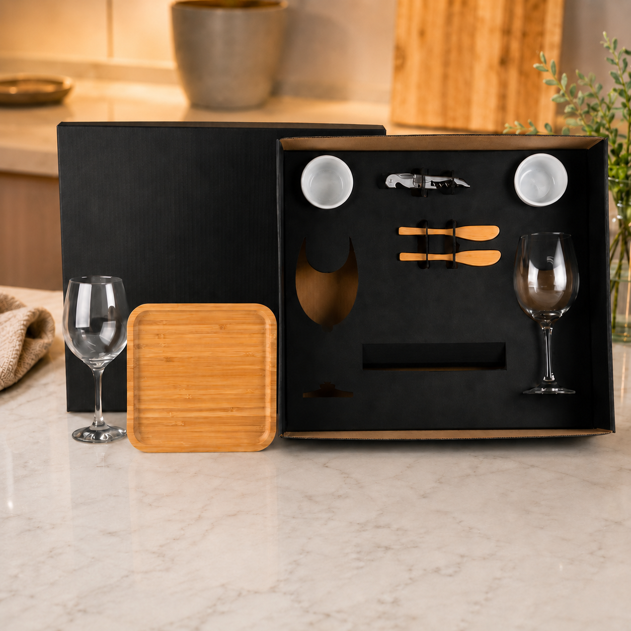 Kit para Petiscos e Vinho com 8 Peças | Ideal para Servir