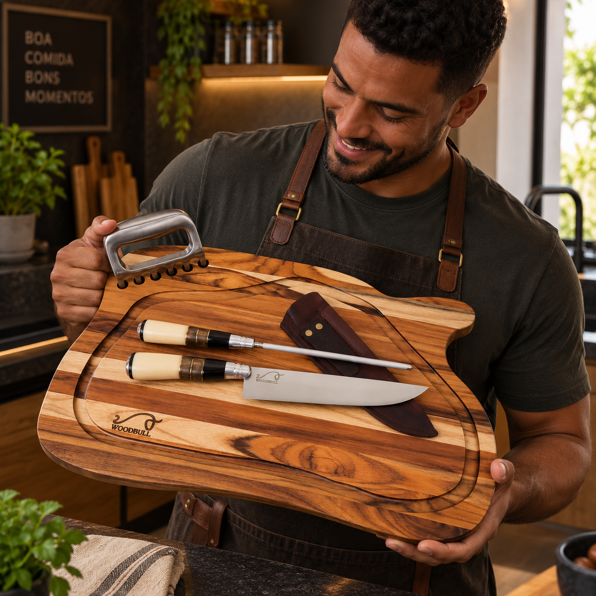 Kit Churrasco Personalizado Artesanal BBQ Masters