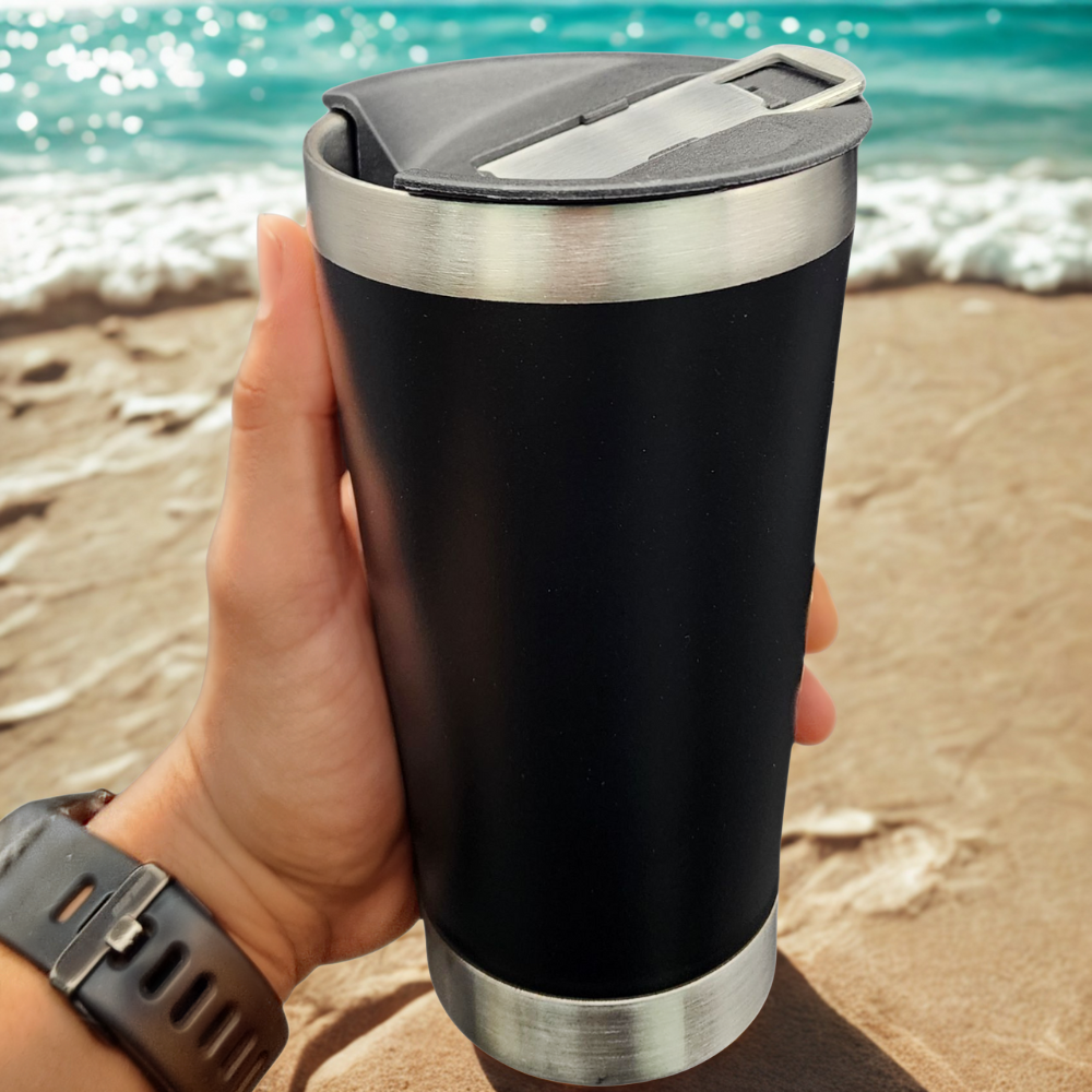 Copo Térmico de 473ml em Inox com Tampa Vedada Bebidas Quentes ou Geladas por Horas
