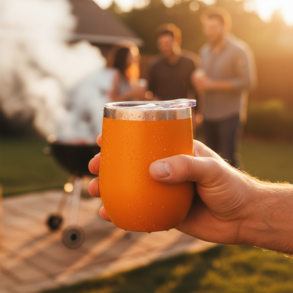 Copo Cuia Térmico 360ml Inox com Tampa Vedada Bebidas Quentes ou Geladas por Horas