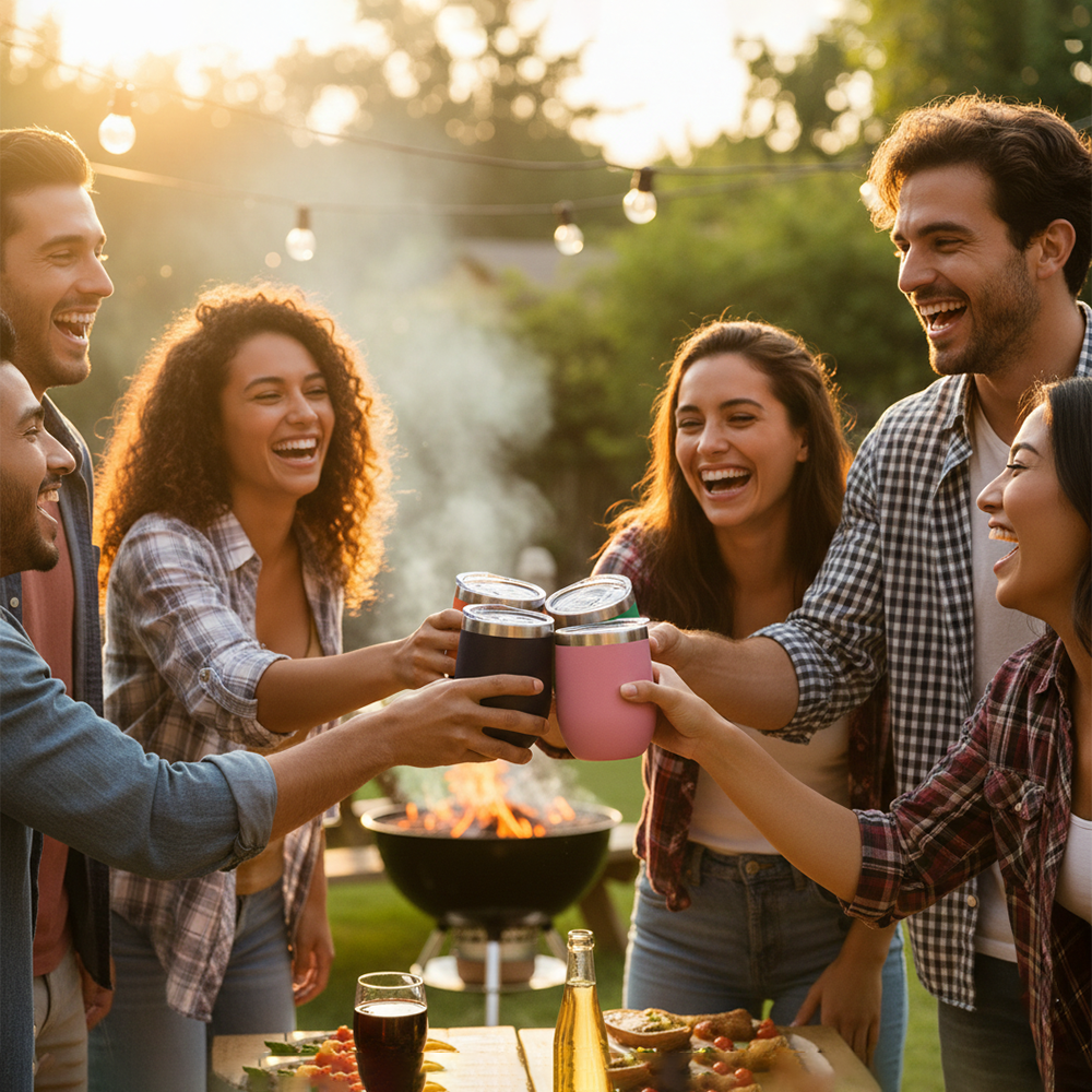 Copo Cuia Térmico 360ml Inox com Tampa Vedada Bebidas Quentes ou Geladas por Horas