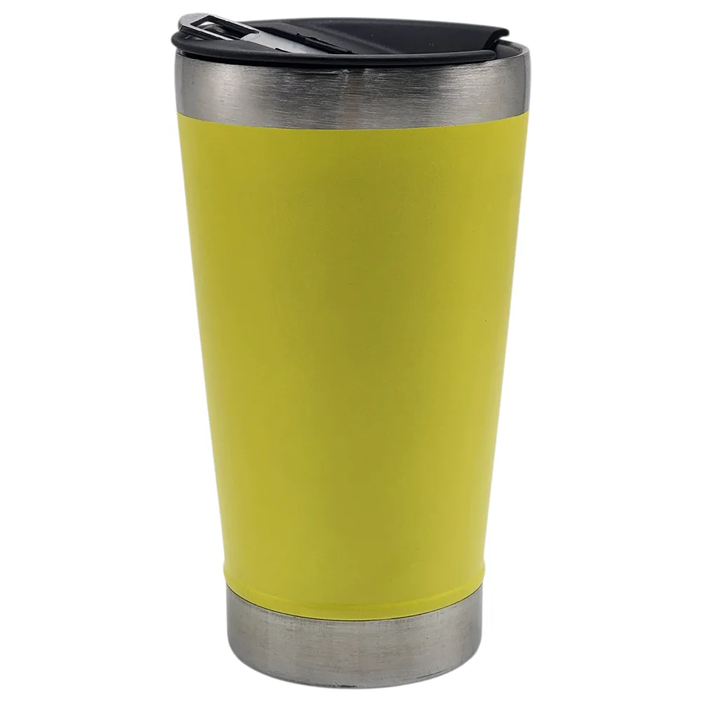 Copo Térmico em Aço Inox 473ml com Tampa Vedada para Bebidas Quentes e Geladas