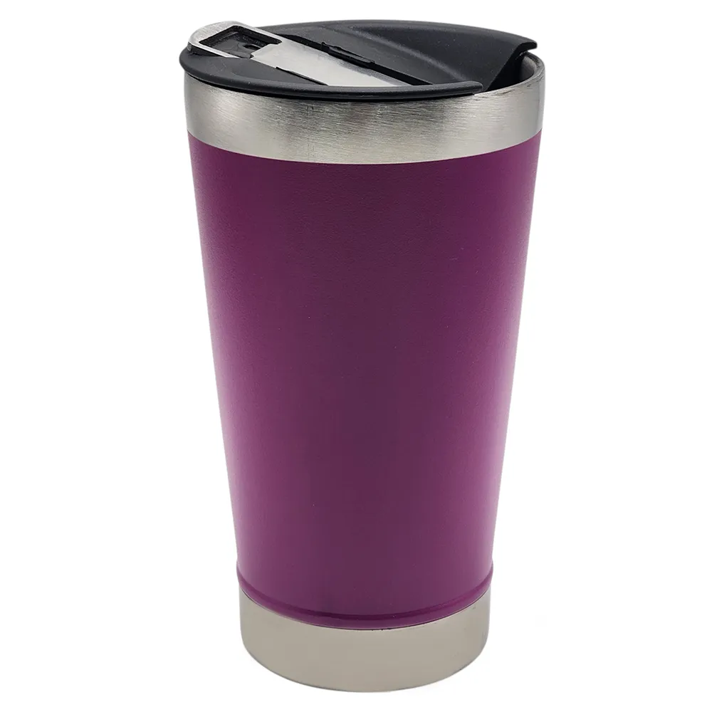 Copo Térmico em Aço Inox 473ml com Tampa Vedada para Bebidas Quentes e Geladas