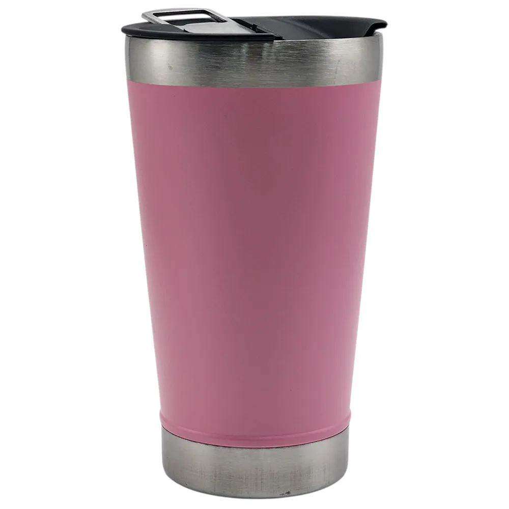 Copo Térmico em Aço Inox 473ml com Tampa Vedada para Bebidas Quentes e Geladas