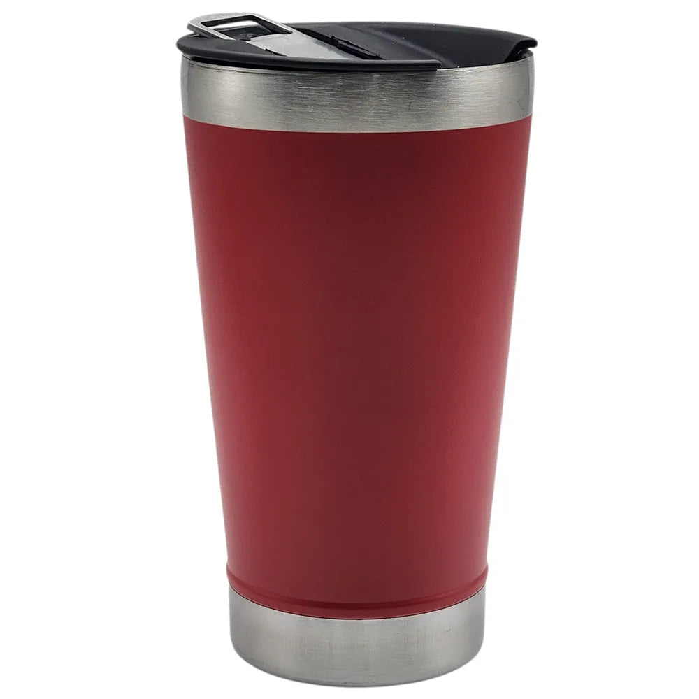 Copo Térmico em Aço Inox 473ml com Tampa Vedada para Bebidas Quentes e Geladas