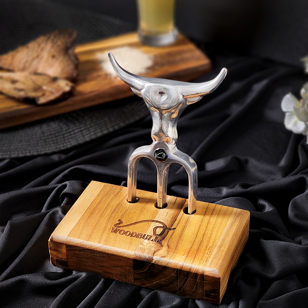 Garfo Tridente para Churrasco Personalizado Alumínio