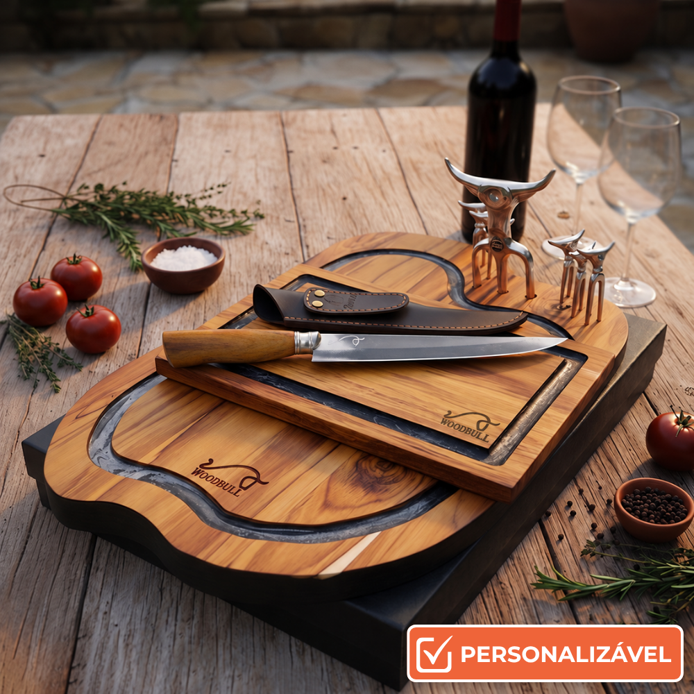 Kit Churrasco Personalizado With All c/ Caixa de Presente