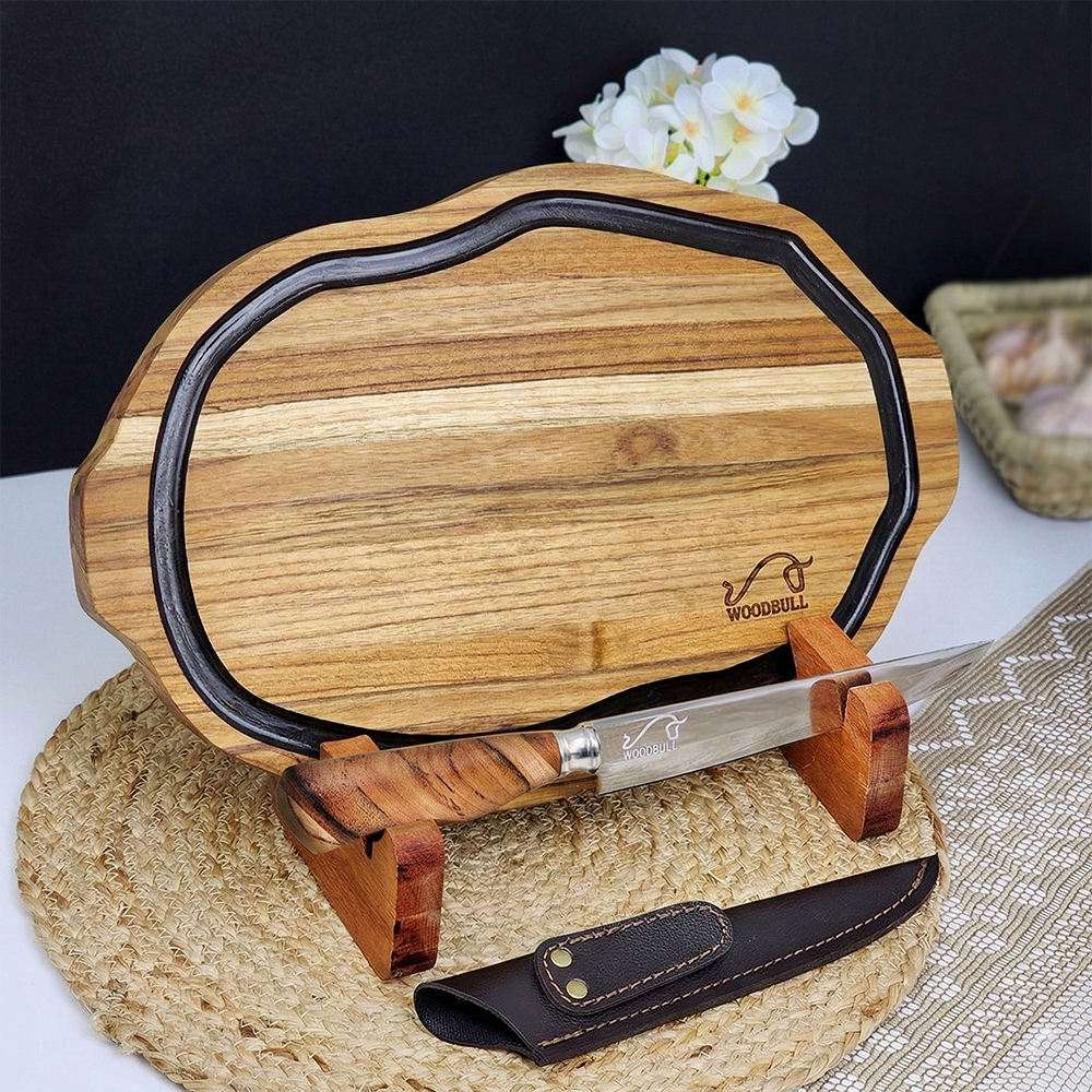 Conjunto para Churrasco Personalizado com Tábua e Faca | Presente Especial