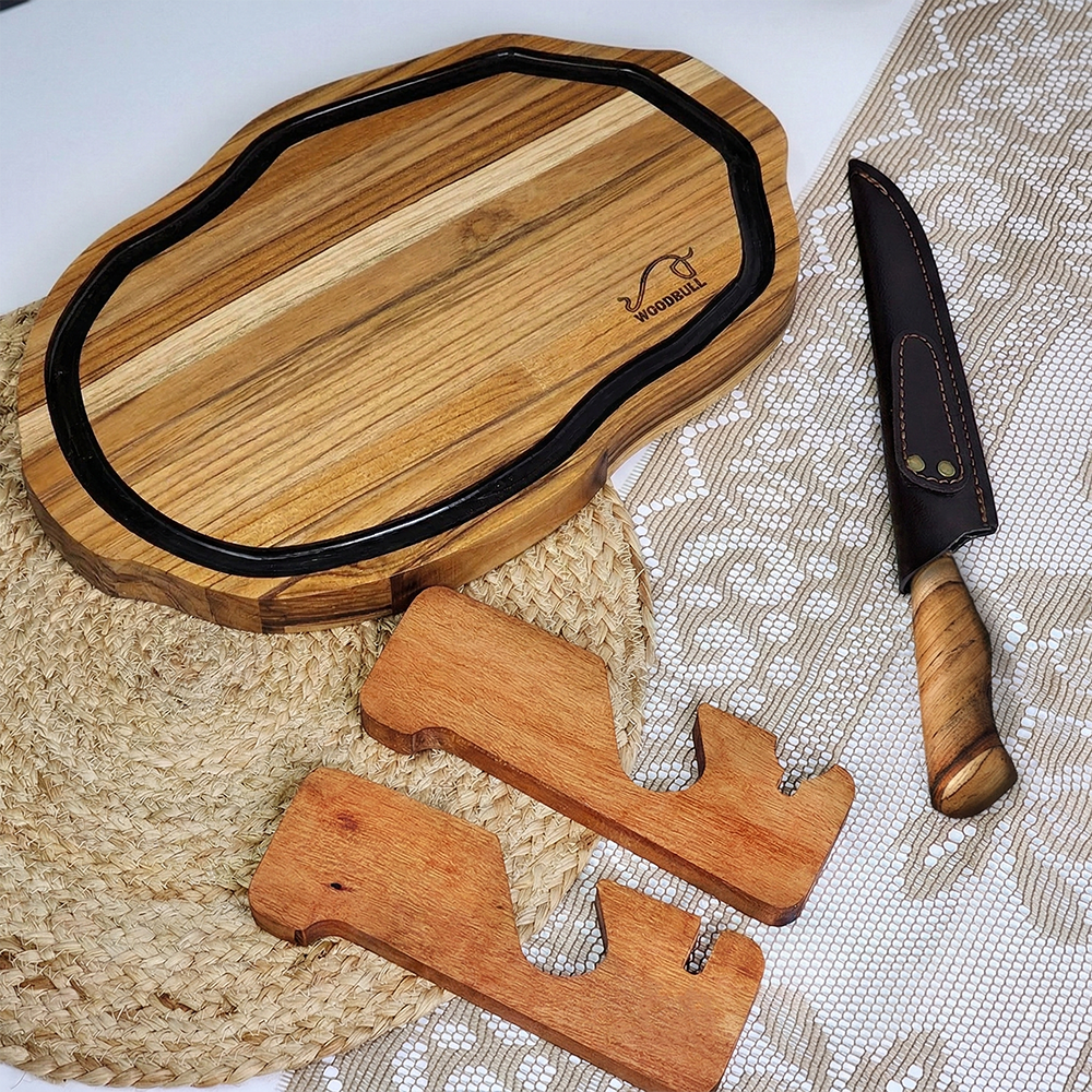 Conjunto para Churrasco Personalizado com Tábua e Faca | Presente Especial