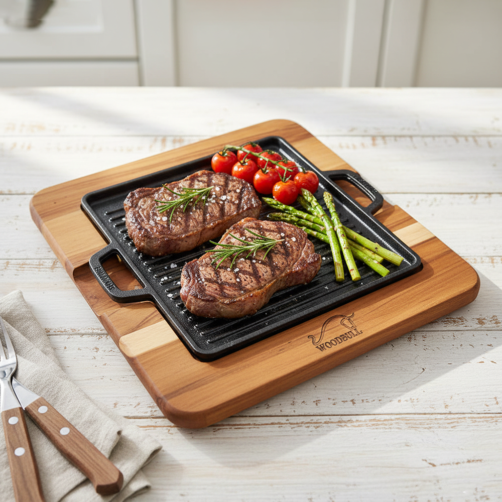 Tábua De Madeira Nobre Com Chapa De Ferro máx 30 x 30 cm