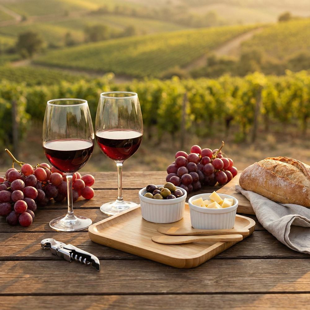 KIT PARA PETISCO / VINHO - 8 PCS