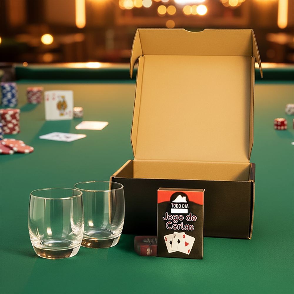 Kit Whisky Presente com Baralho | Conjunto Completo