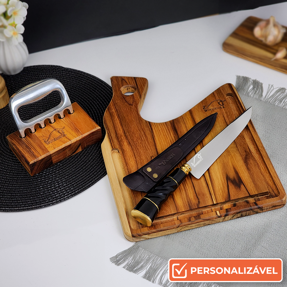 Kit Churrasco Personalizado Artesanal Life Bbq