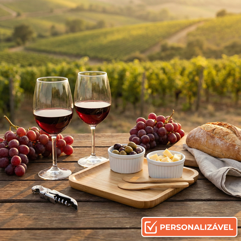 Kit para Petiscos e Vinho com 8 Peças | Ideal para Servir