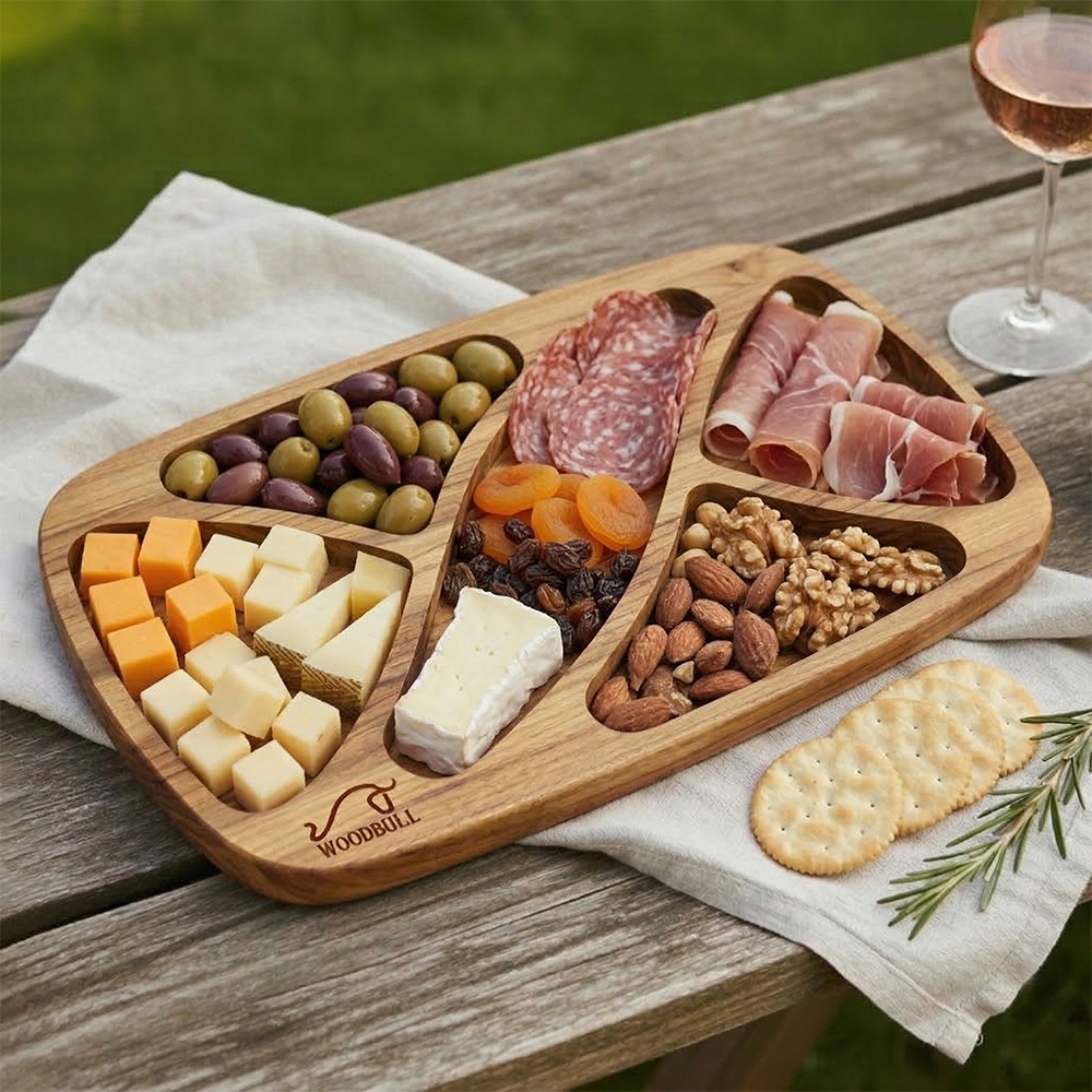 Petisqueira em Madeira Nobre para Petiscos, Frios e Queijos