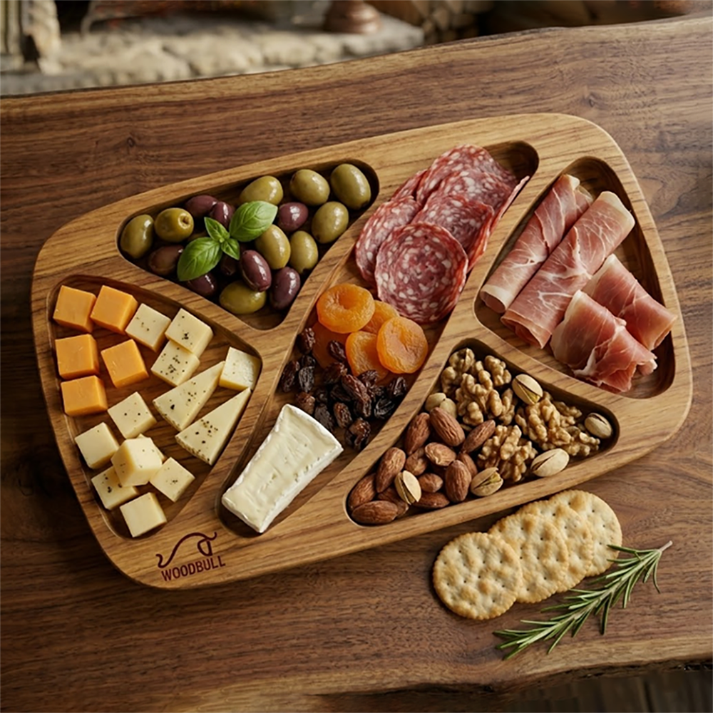 Petisqueira em Madeira Nobre para Petiscos, Frios e Queijos